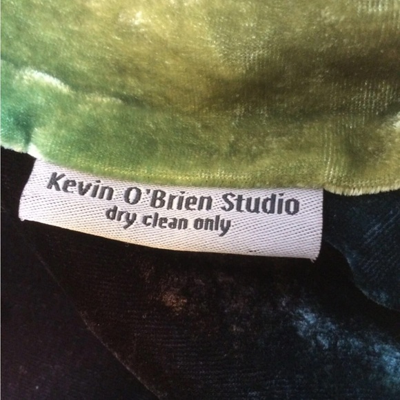 Kevin O’Brien green velvet ombré infinity scarf o/s - Picture 6 of 7